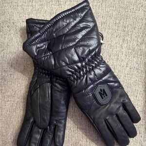 Mackage Black Quilted Gloves-SIZE MEDIUM